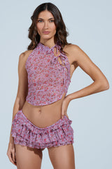 GIGI FLORAL HALTER TOP
