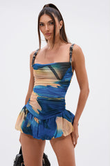 IN A MOOD PRINTED MINI DRESS