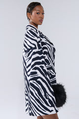 WILD SIDE PRINTED BLAZER DRESS