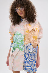 MY GIRLFRIENDS SHIRT BROCADE MINI DRESS