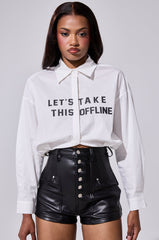 LETS TAKE IT OFFLINE BUTTON DOWN