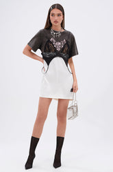 QUIT STARING GRAPHIC TSHIRT DRESS