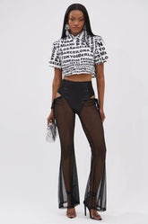 DERRIA MESH FLARE LEGGING