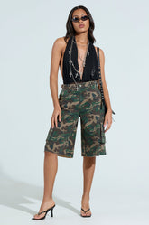 DOWN AND DIRTY CAMO BERMUDA SHORT