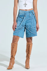 GRAB ME CLOSER DENIM BERMUDA SHORT