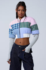 BABY GIRL PATCHWORK BOMBER