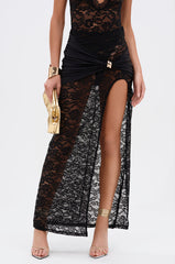 WALKING ON A DREAM LACE MAXI SKIRT