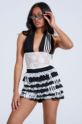 RUFFLE CITY HALTER TOP