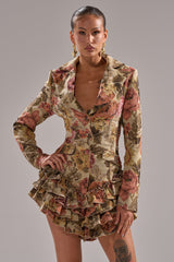 FLORAL HEAVEN TAPESTRY MINI DRESS