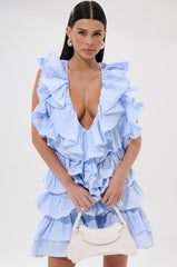 ONCE UPON A TIME RUFFLED MINI DRESS