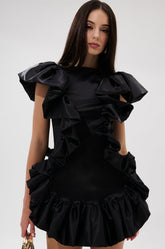 THE MOMENT IS MINE SATIN MINI DRESS