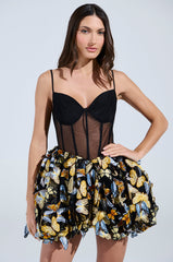 IN THE GARDEN BUTTERFLY MINI DRESS