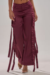 TAKE ME EVERYWHERE SATIN CARGO PANT