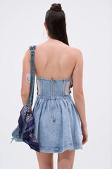 QUEEN OF IT ALL MINI DRESS IN DENIM