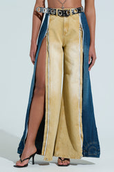 SHE CAN DO BOTH MIXED MEDIA DENIM JEANS