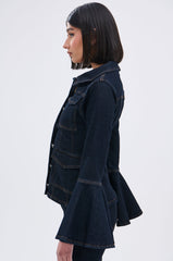 LIVIN' EXTRA FLARE SLEEVE DENIM BUTTON DOWN