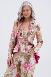 LOVELY FLORAL BROCADE BLOUSE