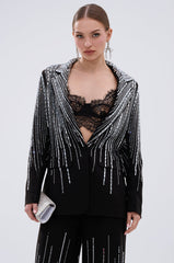 MILA EMBELLISHED BLAZER IN BLACK