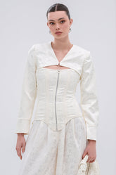 DAISY DOVE JACQUARD BLAZER