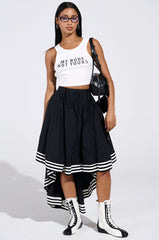TIME IS UP MIDI SKIRT