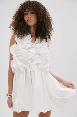 BORN TO STAND OUT RUFFLE MINI DRESS
