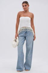 PEARL TRIM HIGH LOW CORSET