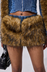 OUT OF THE BLUE FUR MINI SKIRT