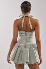 STYLE AND GRADE DENIM MINI DRESS