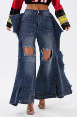 SPARKLE QUEEN WIDE-LEG DENIM