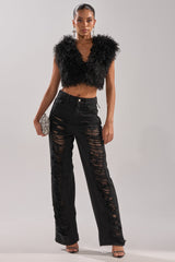 CLARA DISTRESSED DENIM