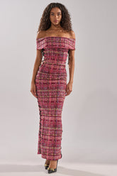 JUST A GIRL TWEED MAXI DRESS