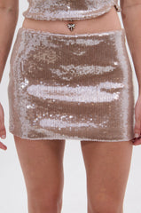 SPARKLE QUEEN SEQUIN MINI SKIRT