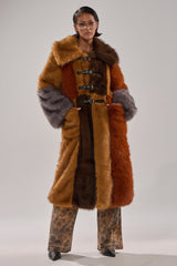 WILD CARD PATCHWORK FAUX FUR