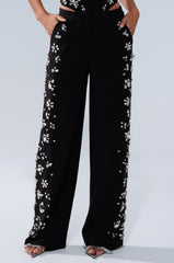 FEELING RICH TROUSER WITH RHINESTONE