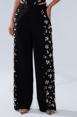 FEELING RICH TROUSER WITH RHINESTONE