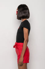 90S BABY RIBBED SHORT SLEEVE CROP TEE