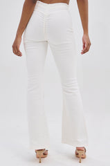 CINCHED UP DENIM PANT IN WHITE
