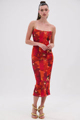 ARCHETYPE PRINTED MIDI DRESS