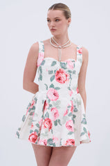 SHOW ME IVORY FLORAL MINI DRESS