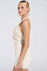 CAN'T FIND ME KNIT MINI DRESS IN IVORY