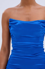 NICOLE SATIN MIDI DRESS