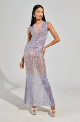THE MAIN EVENT RHINESTONE MAXI DRESS