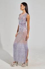THE MAIN EVENT RHINESTONE MAXI DRESS