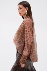 WILD SPIRIT HIGH LOW SHEER BLOUSE