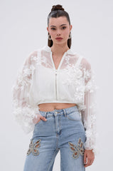 PRETTY THING EMBELLISHED BOMBER