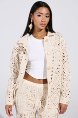 CROCHET KNIT BUTTON UP