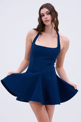 SHE'S A CLASSIC BANDAGE MINI DRESS IN NAVY