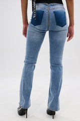 TOO GOOD TO BE TRUE LOW RISE DENIM FLARE PANT