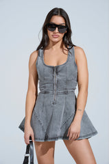 VIVIAN DENIM MINI DRESS