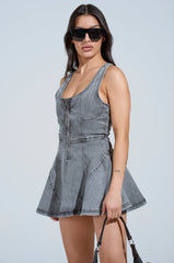 VIVIAN DENIM MINI DRESS